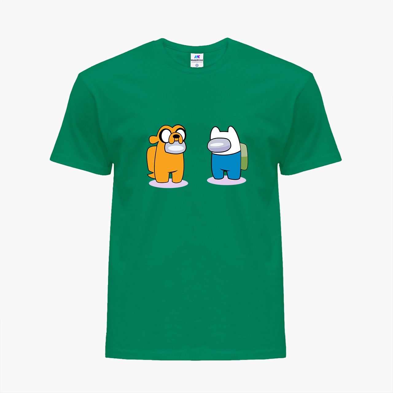 

Детская футболка Амонг Ас Время приключений Фин и Джейк пес (Among Us Adventure Time Finn & Jake the dog) (25186-2414) 146-152 см Хлопок Зеленый