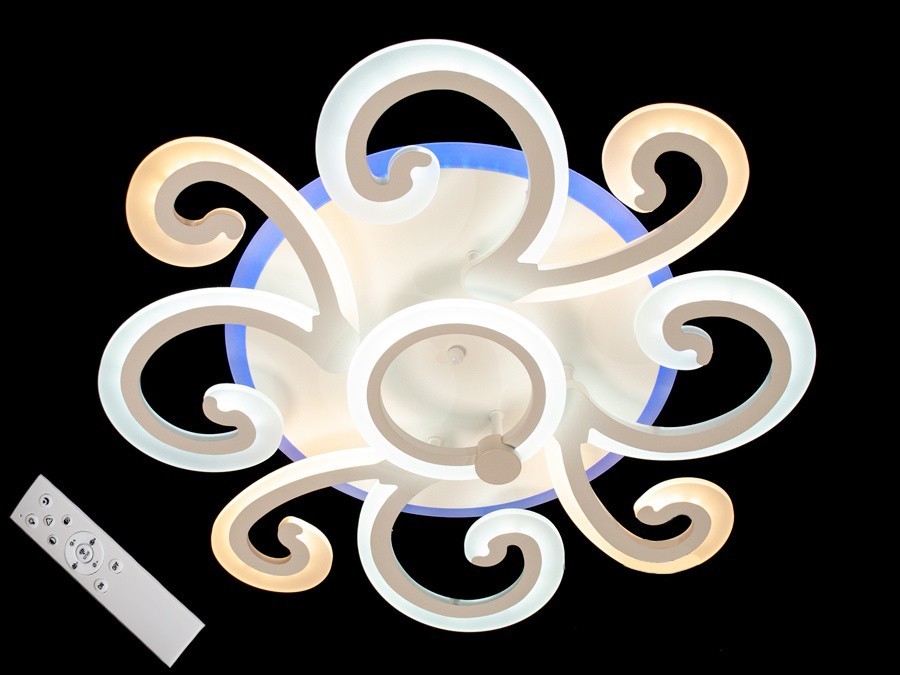 

Потолочная LED люстра AlexMosh с диммером 90W цвет белый (1050990)