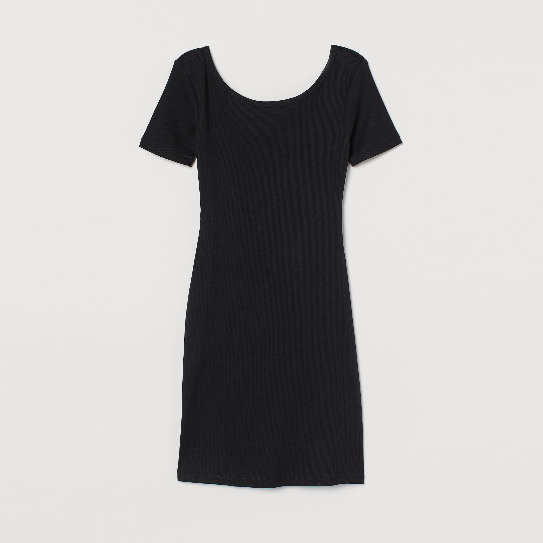 Акція на Сукня-футболка міні осіння жіноча H&M 1205-8290541 XS Чорна від Rozetka