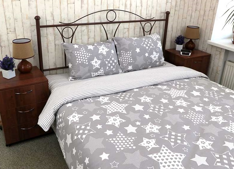 

Простынь Руно 114Б Бязь Star 143х215 Grey (71.114Б_Grey star)