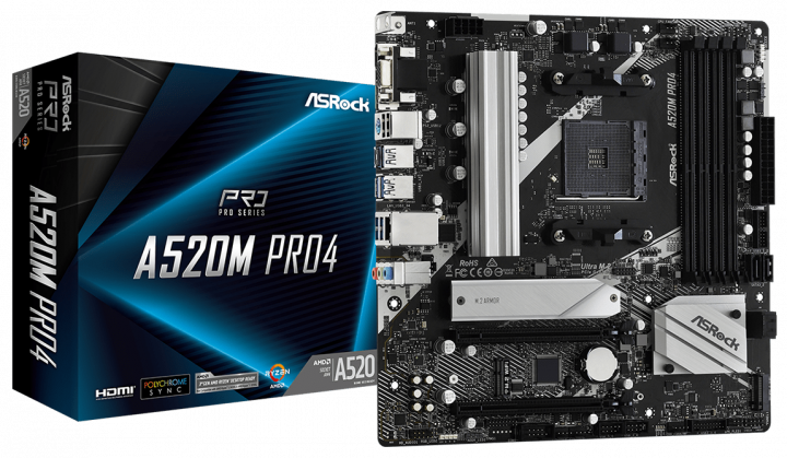 

Материнська плата ASRock A520M PRO4