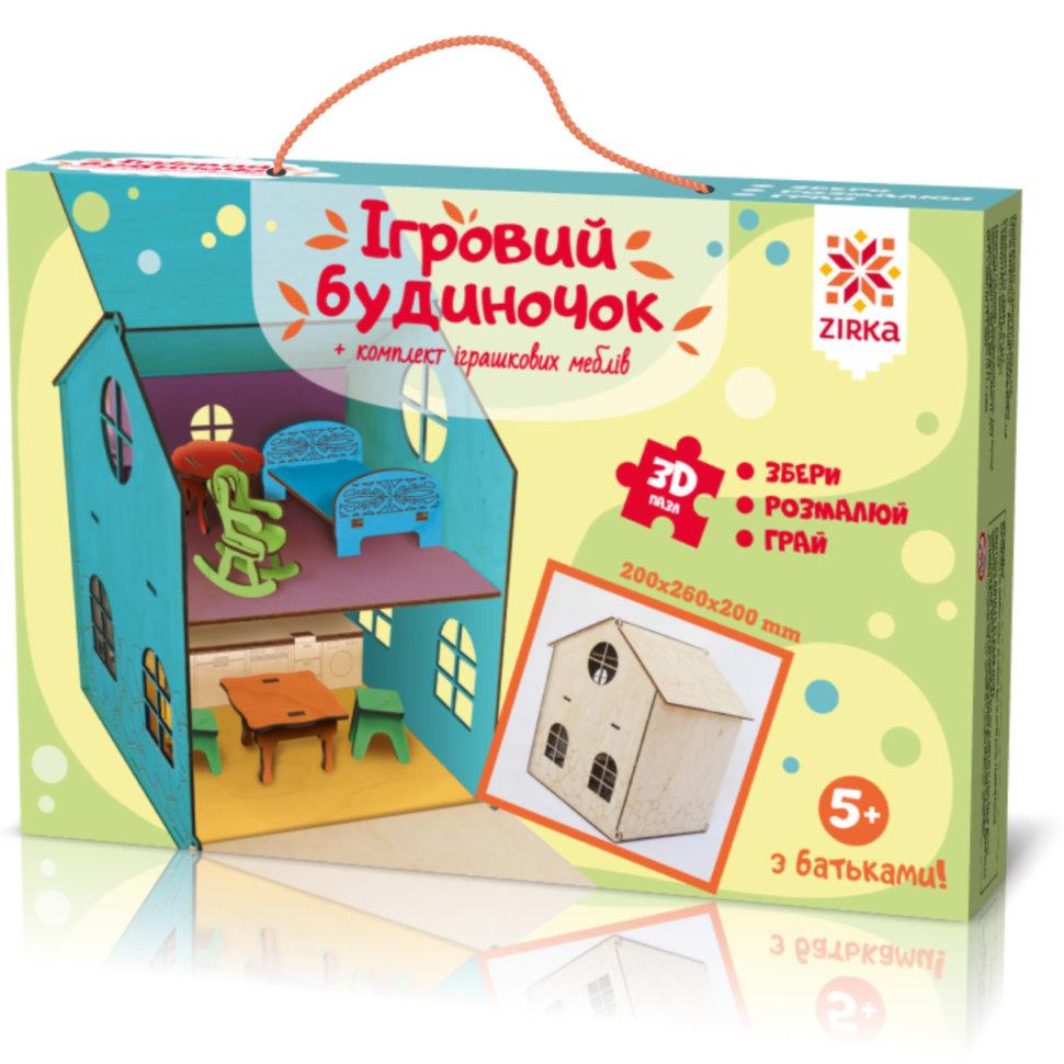 

Деревянный конструктор Игровой домик Зирка 90447