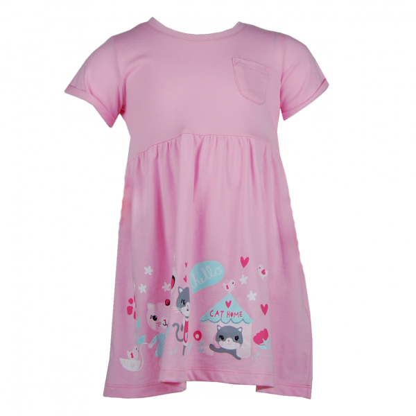 

Платье с забавным принтом 3 года (98 см) O 50309-light pink светло розовый цвет