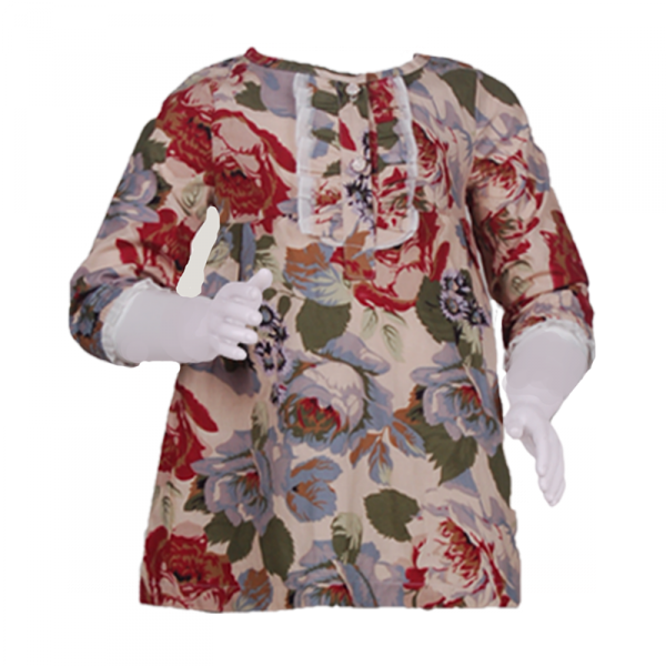 

Платье с длинным рукавом 4 года (104 см) Z 50132-white бежевый цвет