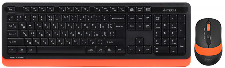 

Клавиатура + мышь A4Tech FG1010 беспроводные Black/Orange