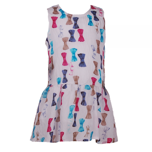 

Платье с рисунками бантиков 4 года (104 см) O 50213-colored белый цвет