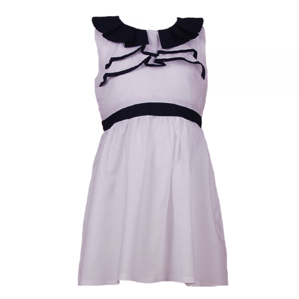 

Платье с воротником и поясом 4 года (104 см) Z 50145-white темно синий цвет