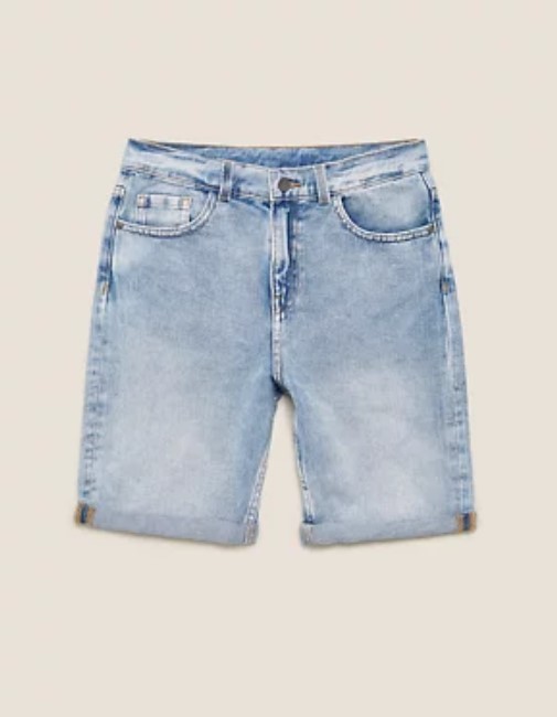 

Джинсовые шорты M&S Denim Plain Shorts 176 см