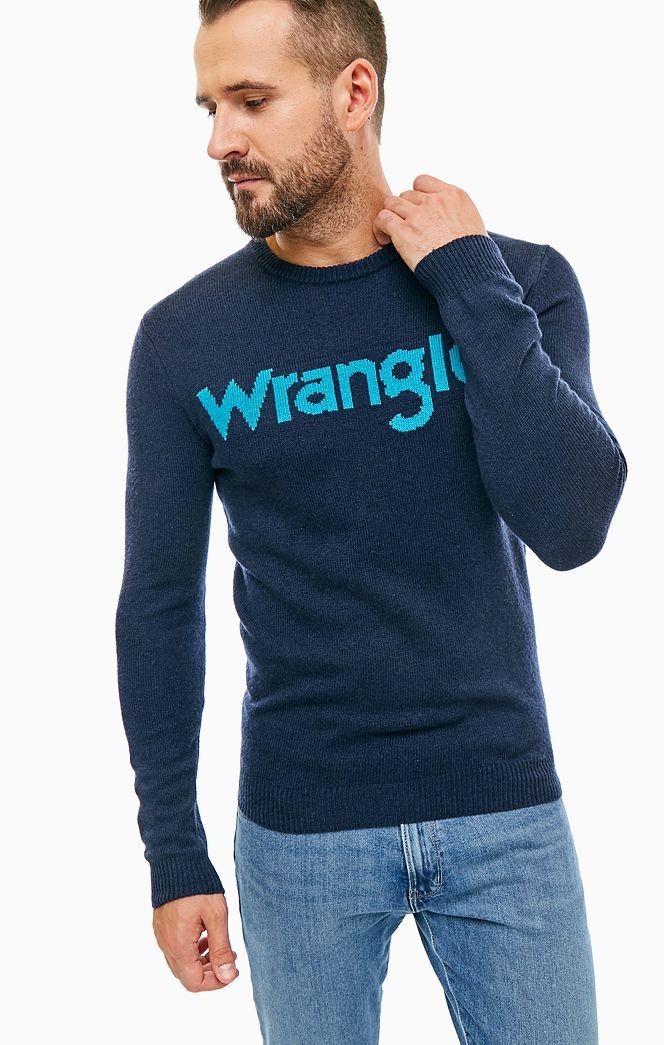 

Джемпер Wrangler W Crew knit Regular Fit Темно-синий S-00