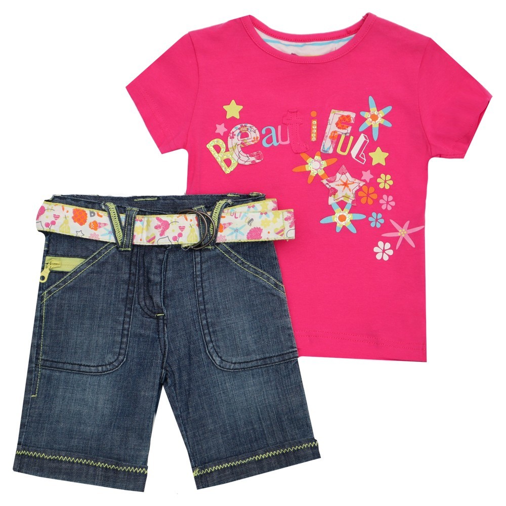 

Костюм: Футболка и джинсовые бриджи Losan Mc baby girls (016800904/142) Малиновый 2 Years-92 см