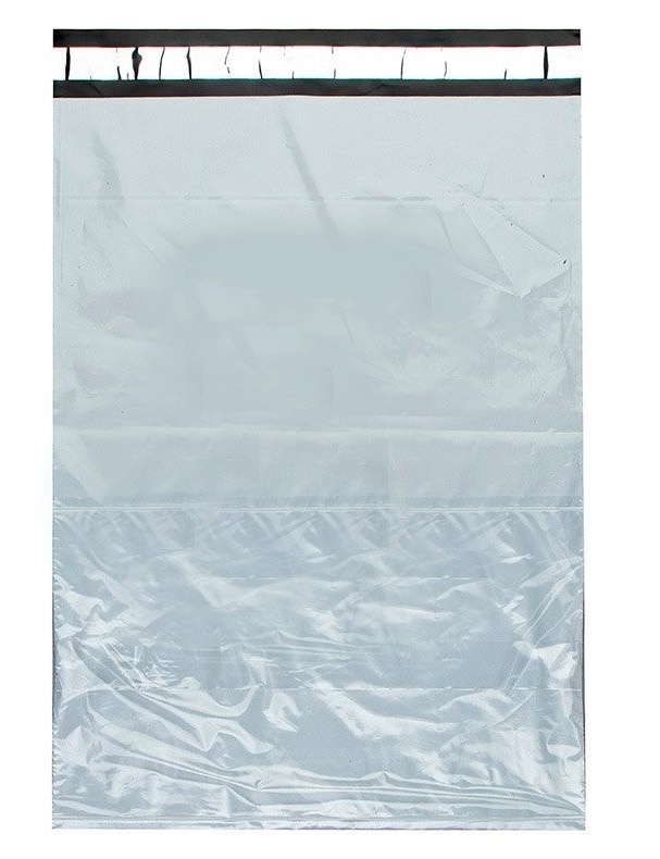 

Пакеты курьерские полиэтиленовые A3+ 38х40 см 50 шт Белые с карманом для документации