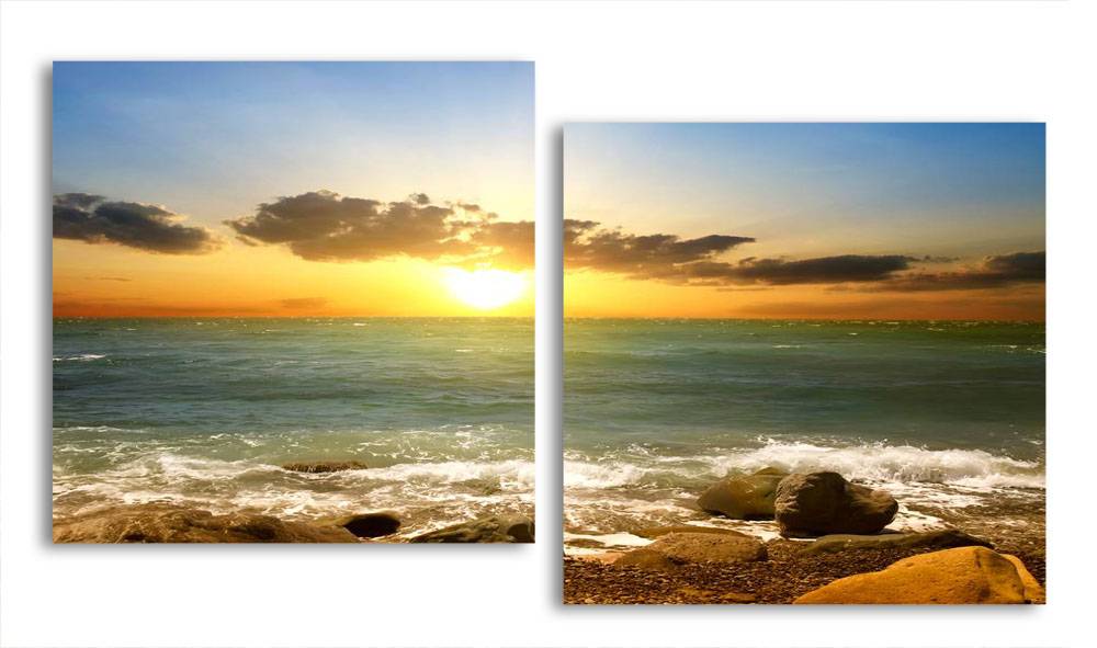 

Модульная картина LaPrint Закат у океана 200х109 см