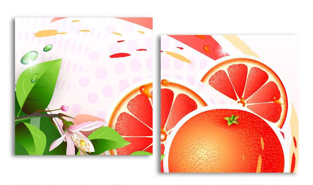 

Модульная картина LaPrint Цитрусовые 200х109 см
