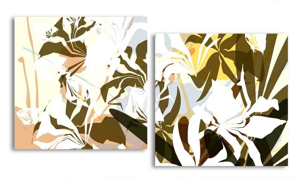 

Модульная картина LaPrint Цветы 200х109 см