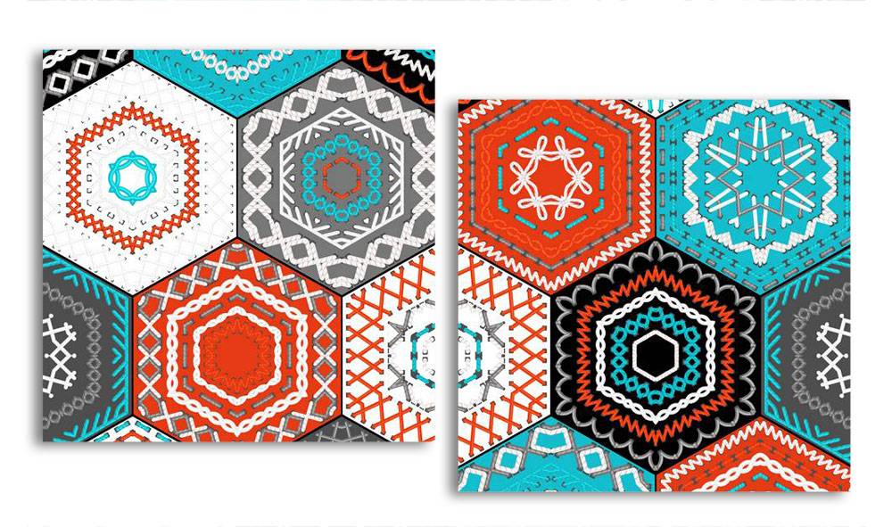 

Модульная картина LaPrint Узоры 200х109 см