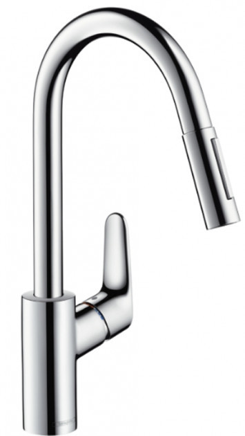 

Змішувач для кухні з висувним виливом Hansgrohe FOCUS 240 (31815000)