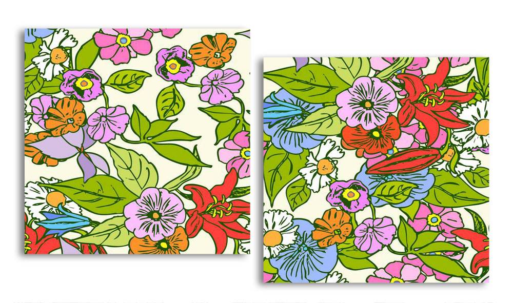 

Модульная картина LaPrint Цветы 200х109 см