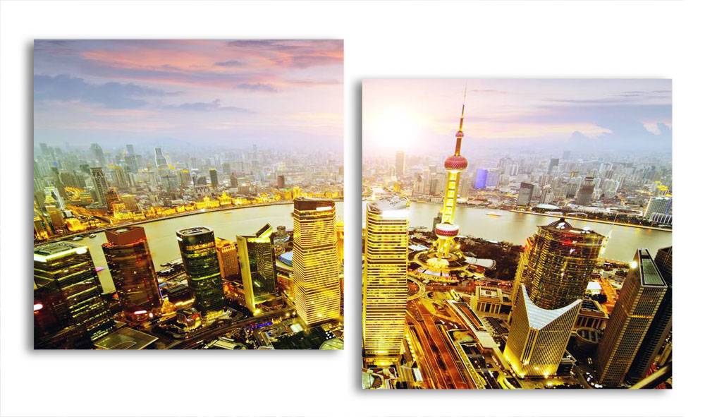 

Модульная картина LaPrint Мегаполис 200х109 см