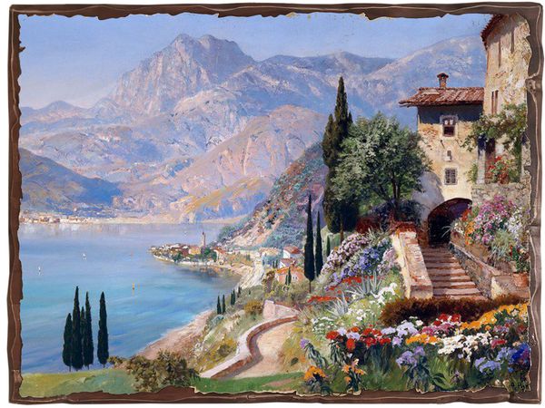 

Картина под старину на дереве "Средиземноморье", 30*40 см
