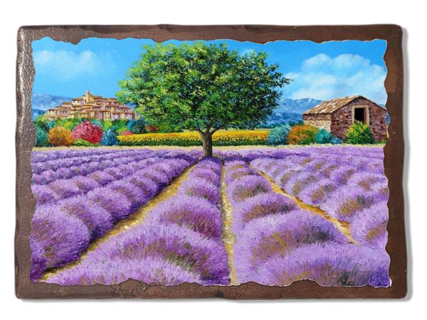

Картина под старину на дереве "Поле в Провансе" 30*40 см (STD-0012290)