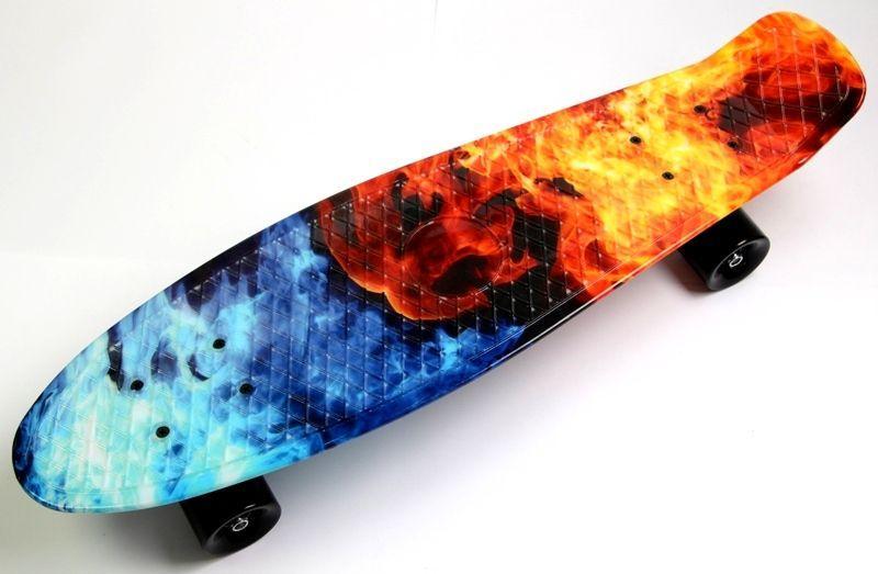 

Пенни Борд Scale Sport Nickel 27 Fire and Ice синий цвет матовые колеса