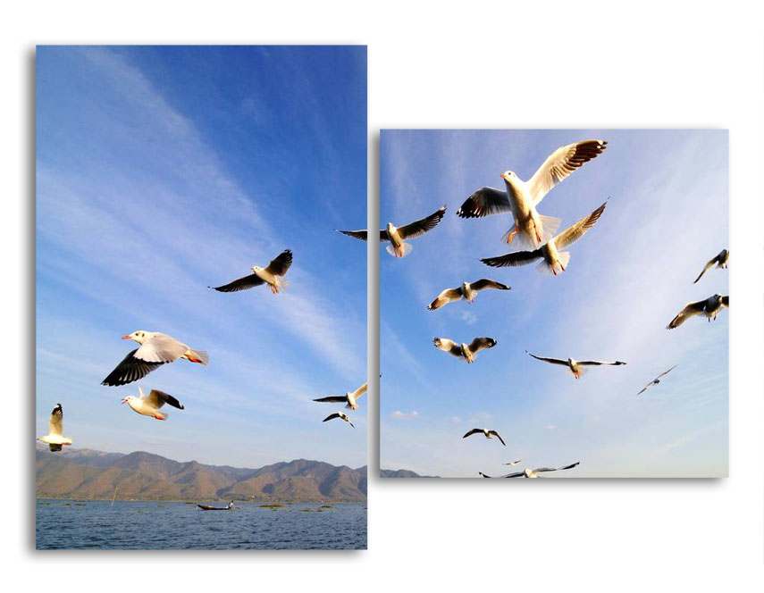 

Модульная картина LaPrint Чайки 200х145 см