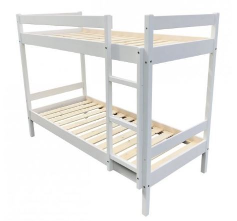 

Кровать деревянная двухъярусная Classic 1900х700 БЕЛАЯ