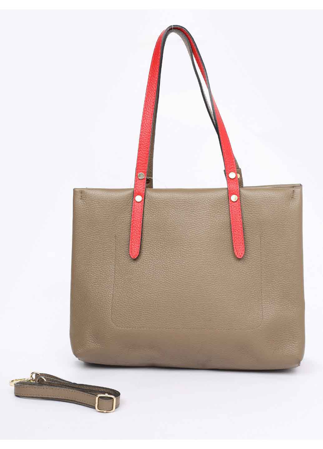 

Сумка На Каждый День Italian Bags 10203_taupe Кожаная Таупе