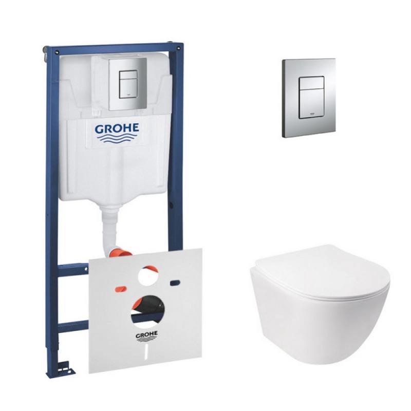 

Набор инсталляция 4 в 1 Qtap Grohe Rapid SL унитаз с сиденьем Jay (38772001QT07335176W)