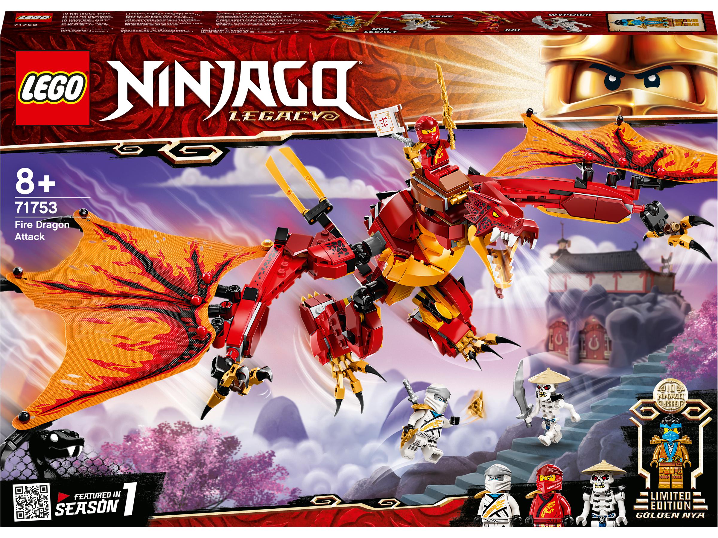 

Конструктор LEGO Ninjago Атака огненного дракона 563 деталей (71753)