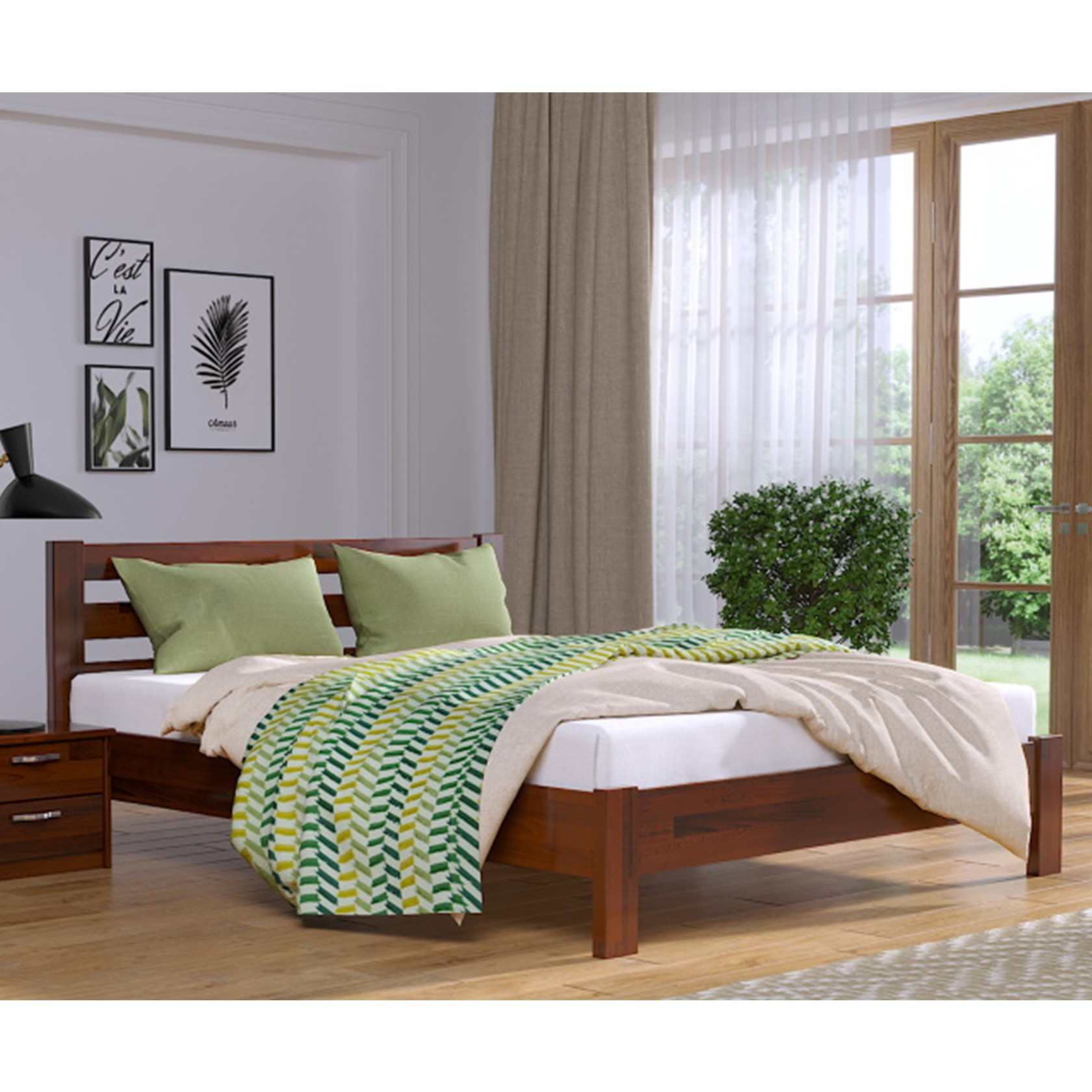 

Кровать Рената Люкс Каштан 160х200 см 21109_67