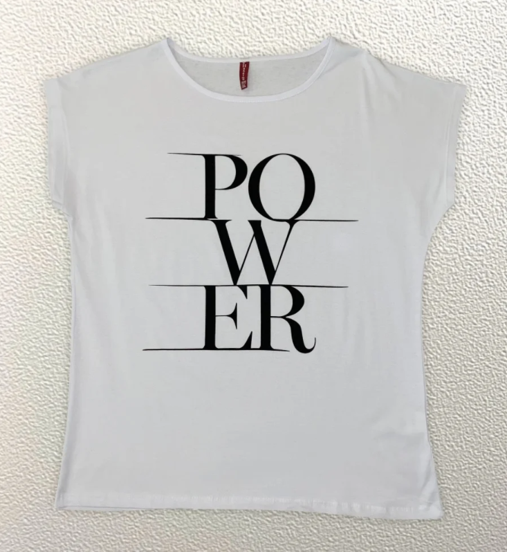 

Жіноча Футболка HAZARD POWER біла Батал 21626 (4XL (56))