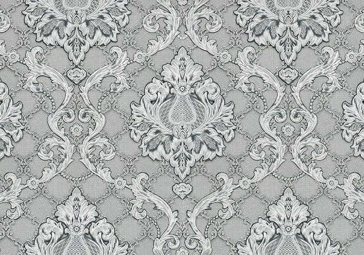 

Обои виниловые на флизелиновой основе LS Тиффани Декор серый ДХV-1191/6 (1.06х10.05м)