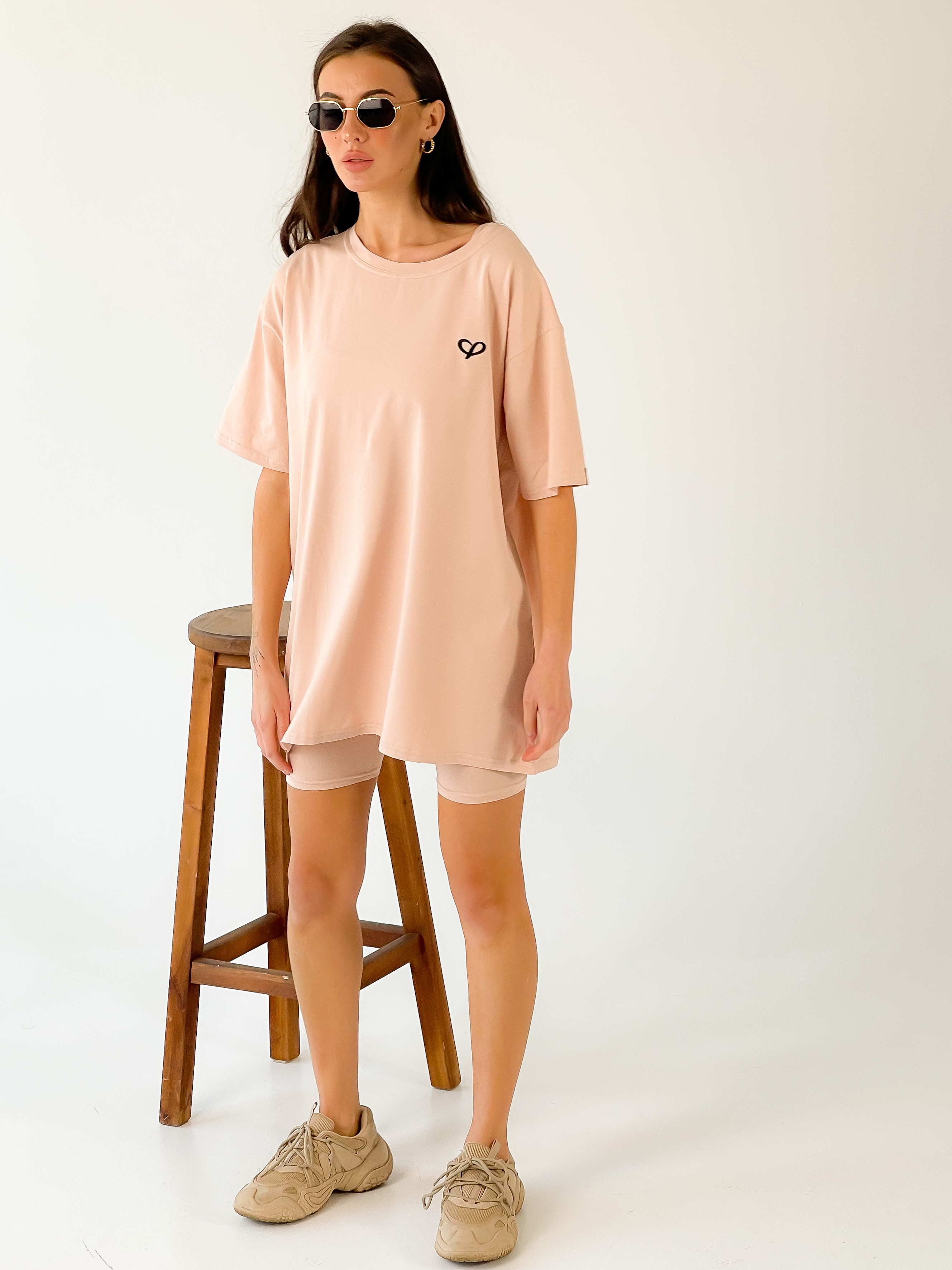 

Костюм (туника + топ + шорты) Lilove 089-4  Бежевый, Костюм (туника + топ + шорты) Lilove 089-4 42-44 Бежевый