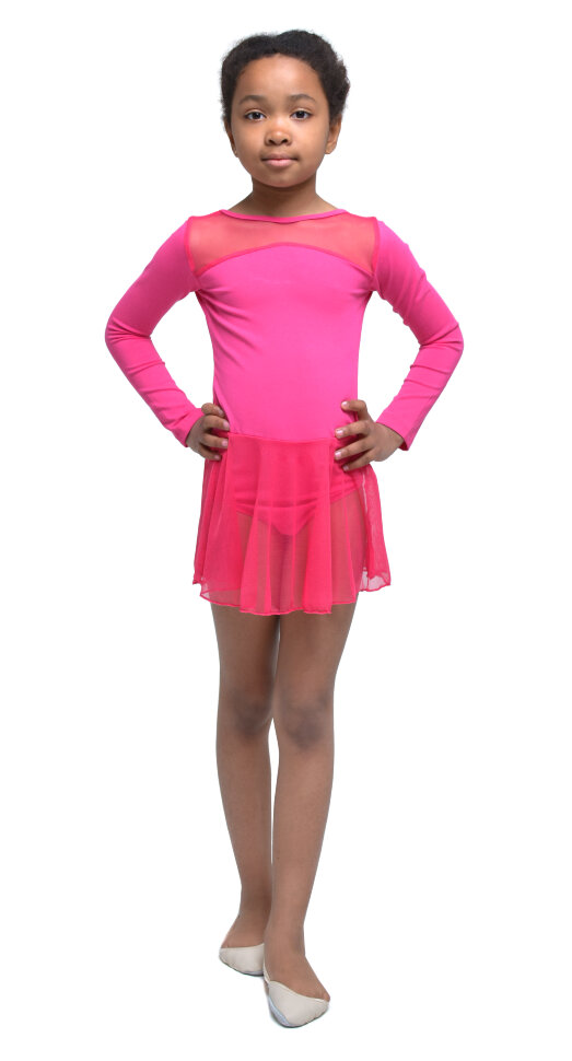 

Купальник для гимнастики и танцев Little Dancer DR-2088-M малиновый рост 30 (рост 110-116 см)