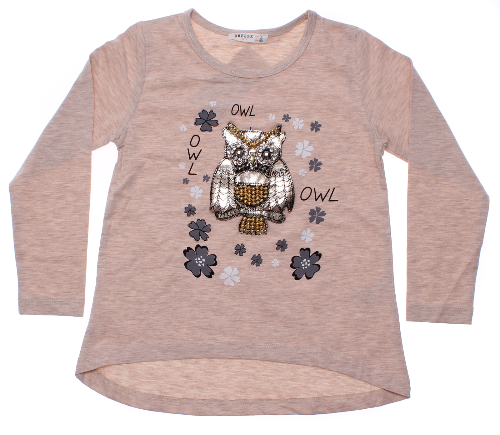 

Футболка с длинным рукавом Breeze Бежевый 110 см 13155