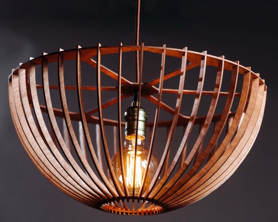 

Люстра деревянная Wood Сонце 42/21 см