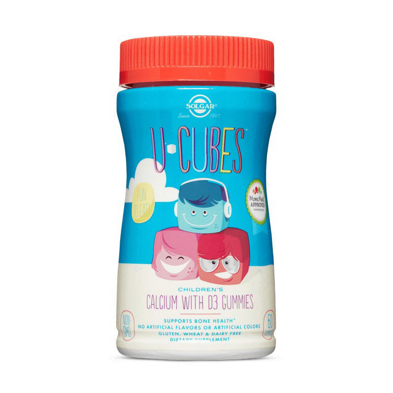 

Кальций для детей с вит Д-3 Solgar U-Cubes Children's Calcium with D3 (60 gummies)