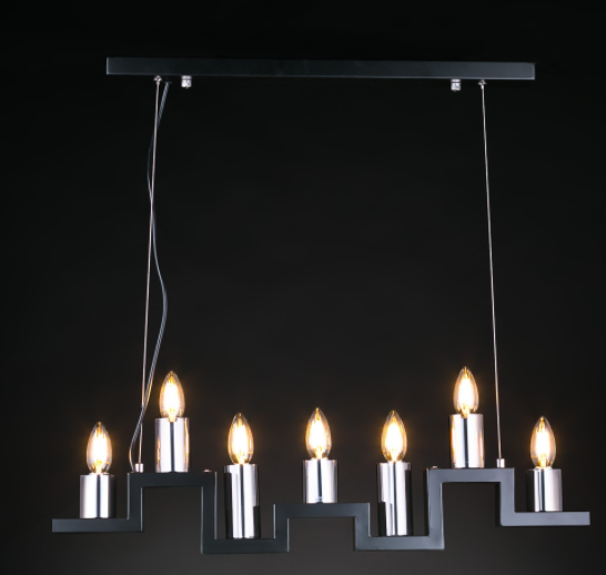 

Люстра черная на 7 свечей "Ступени" (FZ010/7) (SL00379)