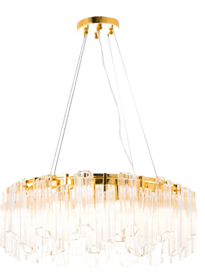 

Люстра круглая с стеклянным декором на 8 ламп LED 40W (ZW072/8) (SL00481)