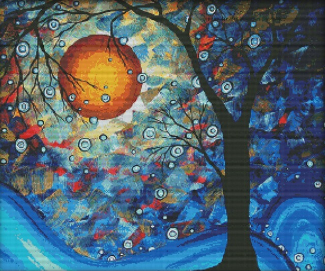 

Набор для вышивания крестом 62х53 Дерево мечты Joy Sunday F522