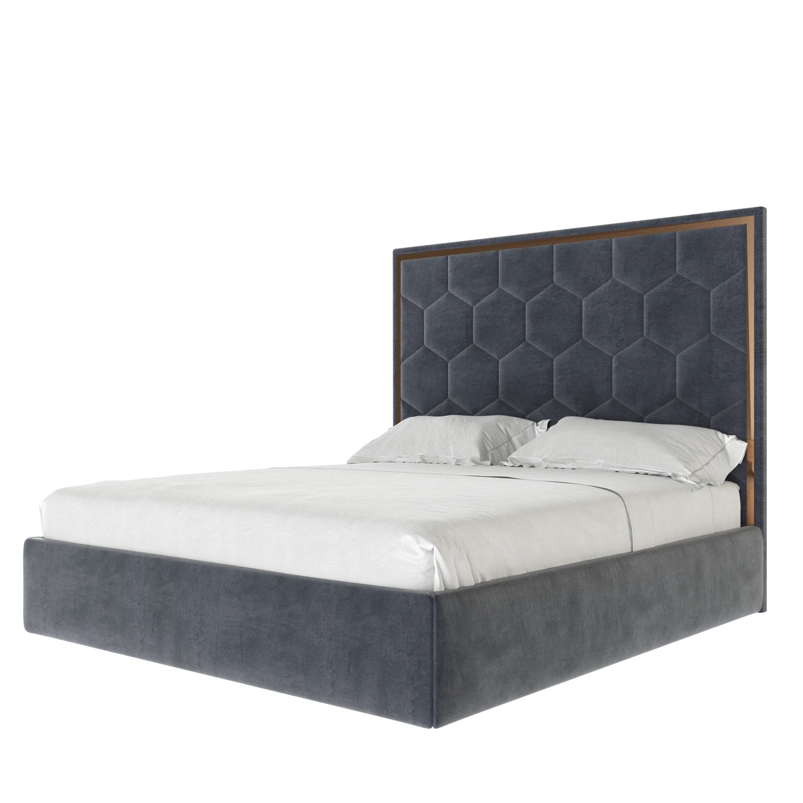 

Кровать с мягким изголовьем KG_Universal с подъемным механизмом и нишей для хранения белья 160х200см, темно-серый, арт.18.1