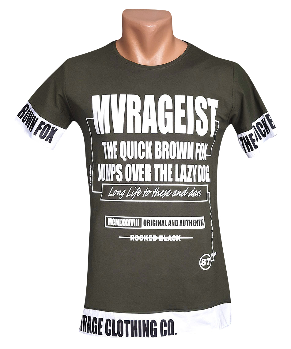 

Мужская хлопковая футболка Vip Star Collection 5947 XXL цвет зеленый