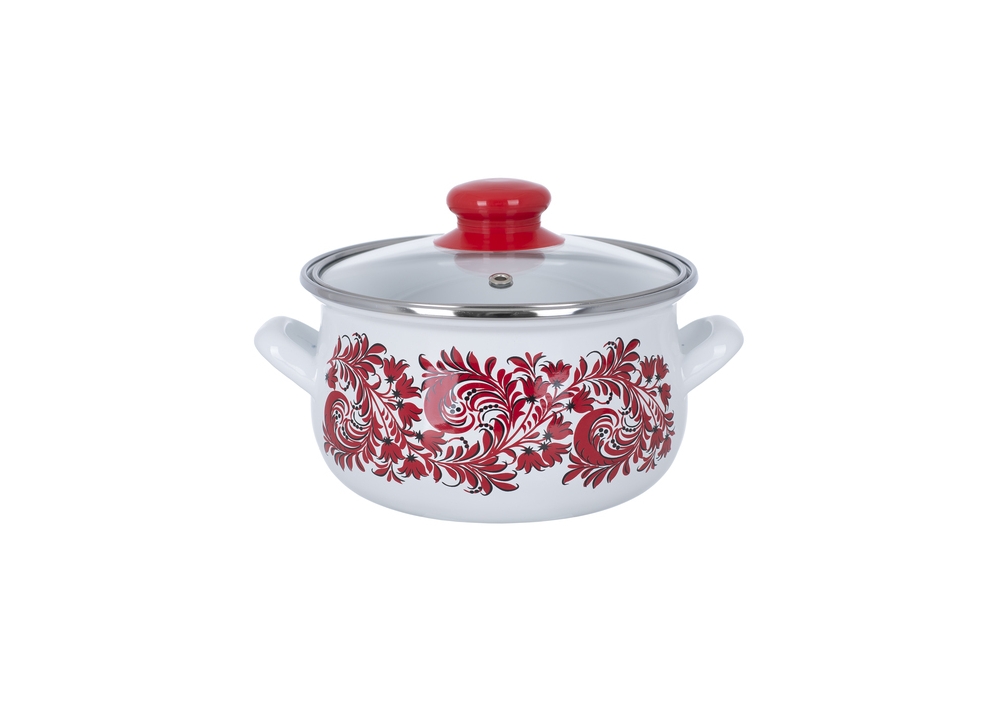 

Каструля з кришкою Infinity Red flowers 1,8 л