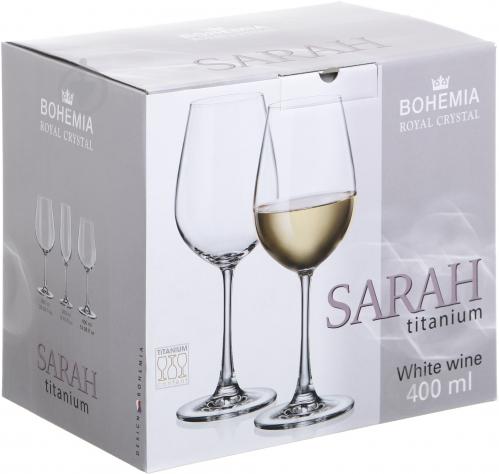 

Набір келихів для вина Bohemia Sarah 6 шт. 400 мл