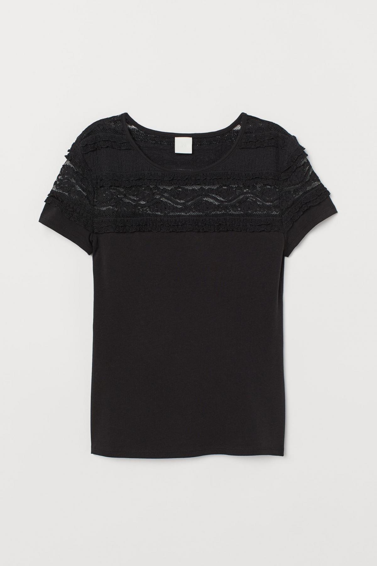 

Кружевной топ H&M s Черный