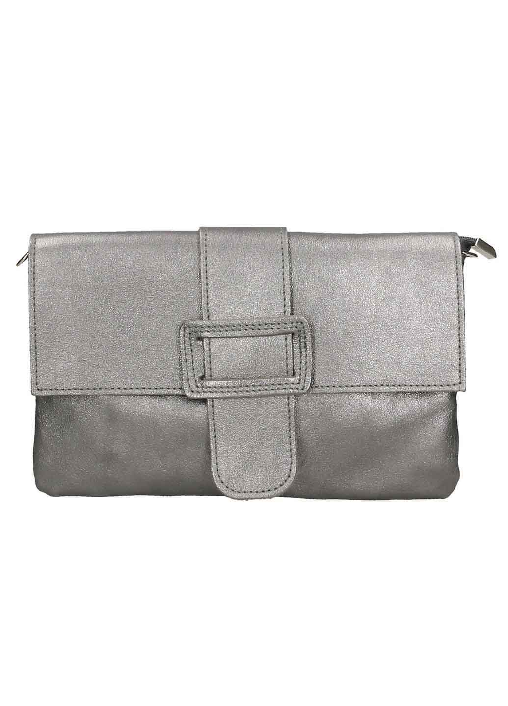 

Клатч Italian Bags 188228_ferro Кожаный Серый