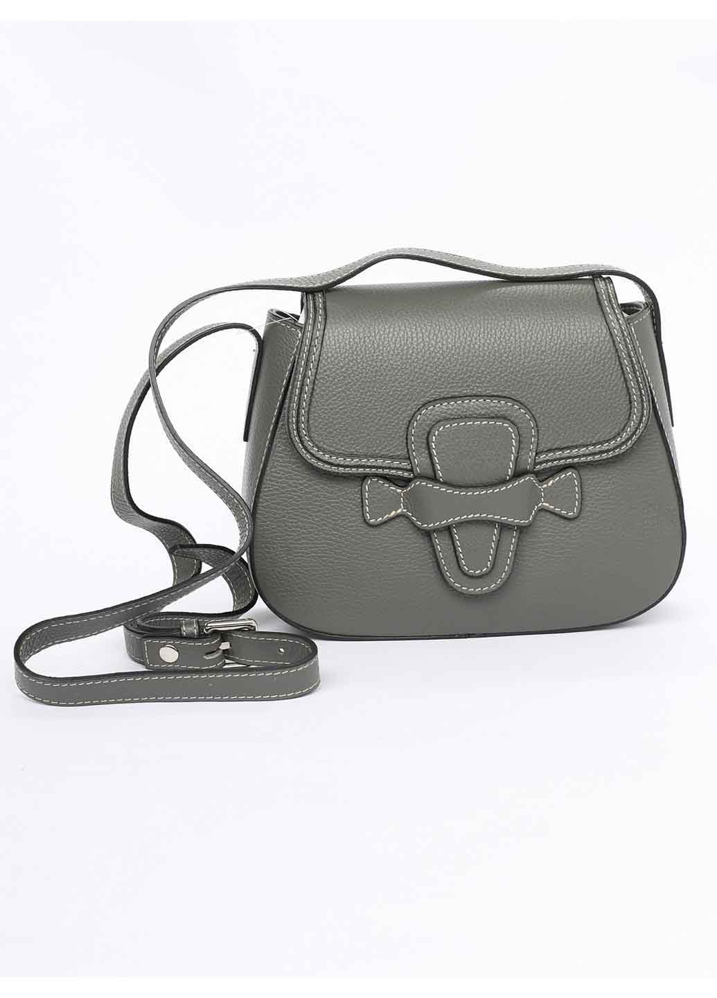 

Клатч Italian Bags 10009_gray Кожаный Серый