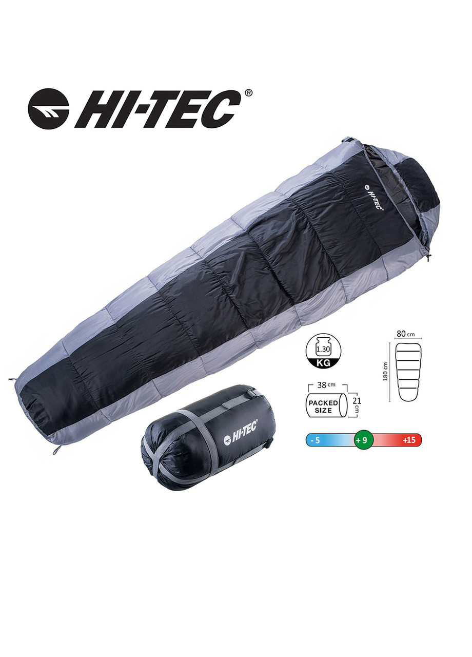 

Спальный мешок Hi-Tec Karis 220x80 Right Zip Черный с серым