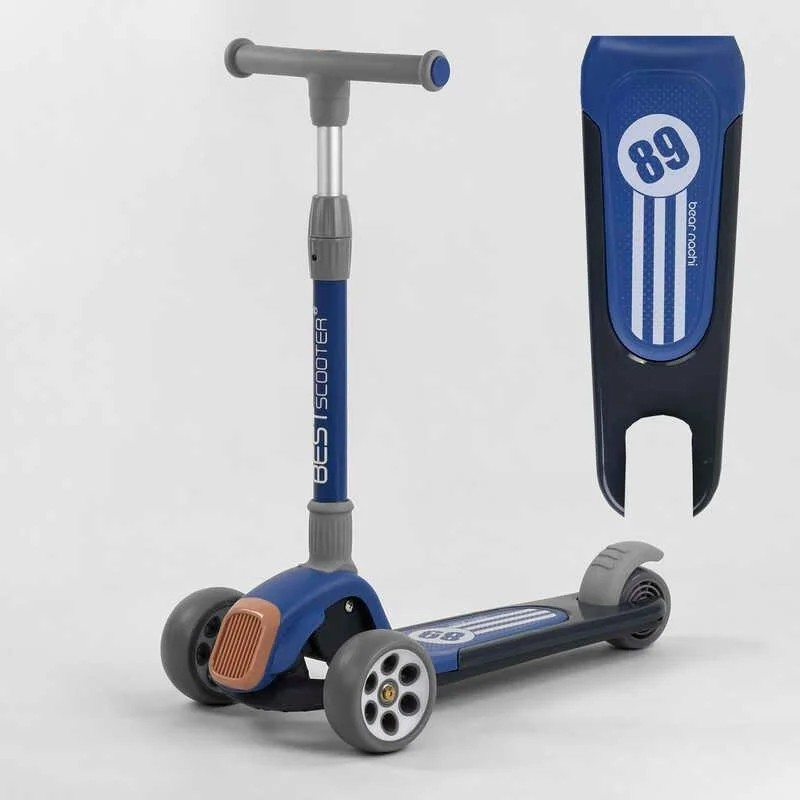 

Самокат трехколесный Best Scooter RS-8999 Складной Колеса светятся Синий